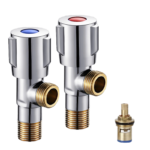 1/2 Inch Brass Angle Valve Hot/Cold Water Heater Toilet Valve Pure Copper Thickened All-Copper Triangle Valve