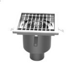 High-Efficiency Odor-Proof Deep Water Seal Industrial Square Stainless Steel Floor Drain for Workshop Wastewater Drainage