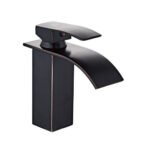 Modern 304 Stainless Steel Single-Hole Single Handle Basin Faucet, Hot & Cold Water Mixer with Metered Feature for Bathroom