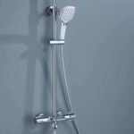 Surface-mounted Zinc-Alloy Modern Simple Polished Soft Shower Head Set Slide Bar Black Bathroom Pressurized Nozzle Faucet